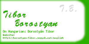 tibor borostyan business card